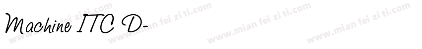Machine ITC D字体转换